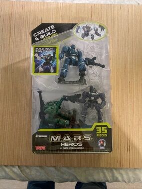 M.A.R.S. Heroes Create & Build Action Figures - Blue NEW unopened